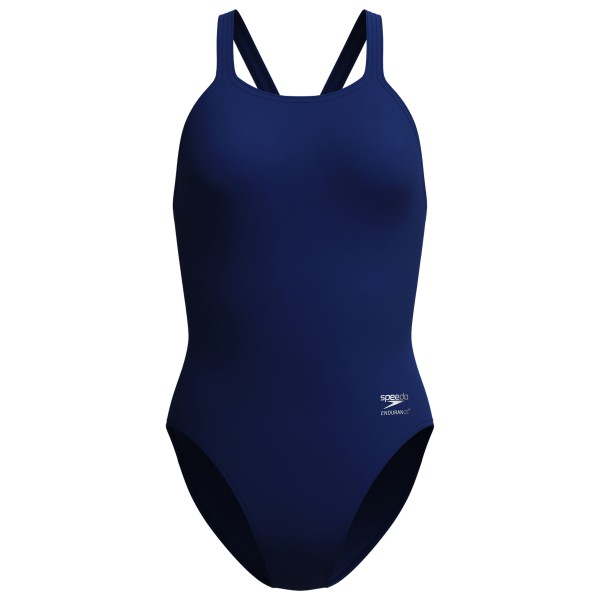 

Женский однотонный купальник с воротником-стойкой Speedo, синий