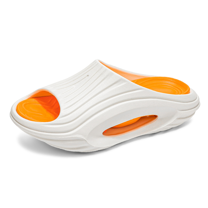 Скользостойкие износостойкие амортизирующие слайды Slippers Men's OUBT, оранжевый — фото 4