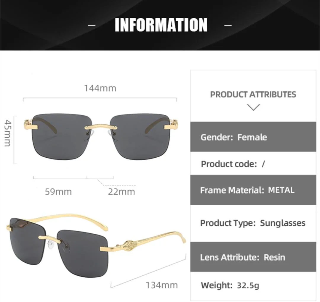 

Солнцезащитные очки без оправы прямоугольной формы для женщин, маленькие мужские очки, металлический многоугольный корпус, защита от УФ-излучения UV400 TVTBBVV, C4