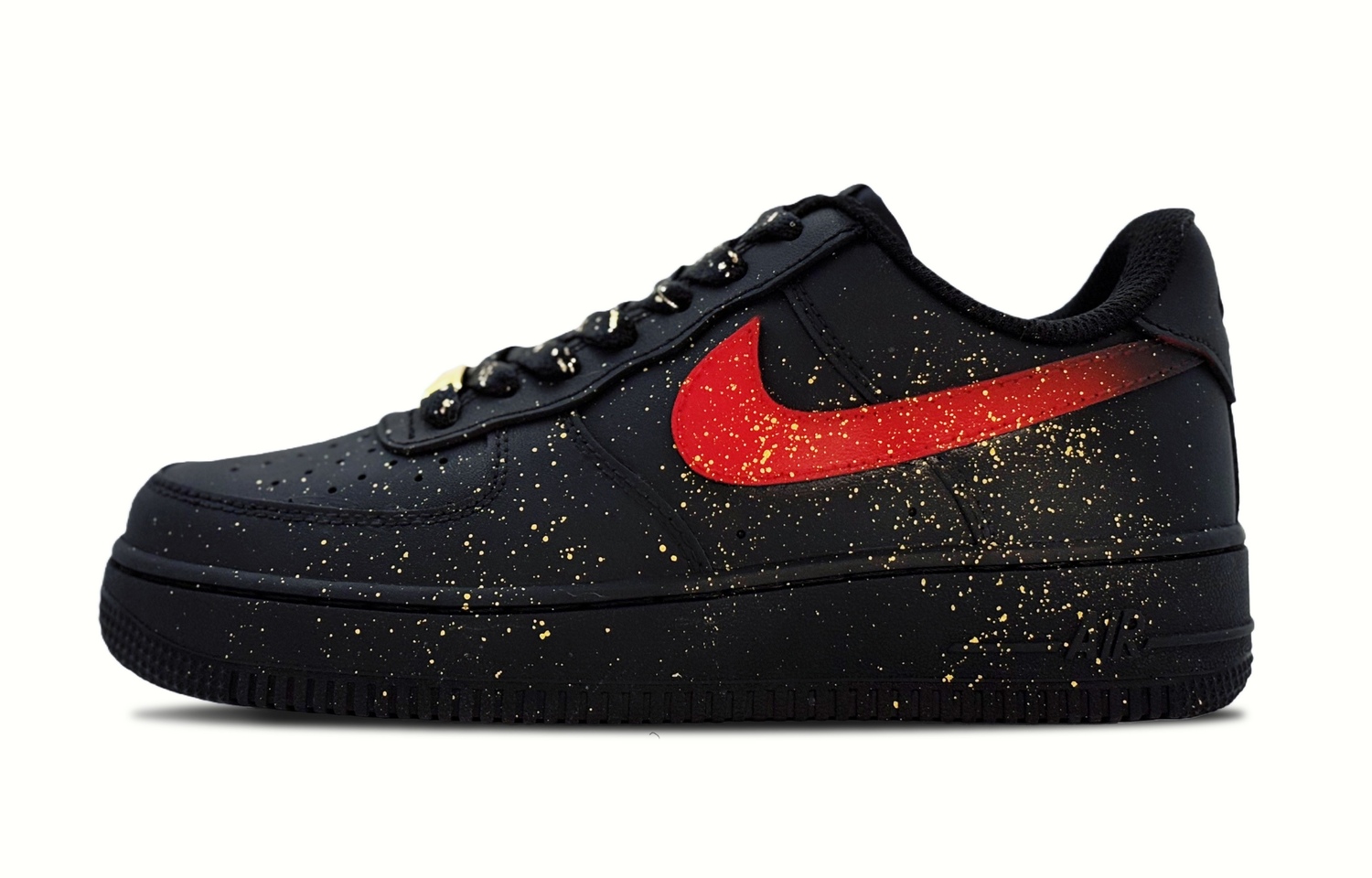 

Nike Кроссовки Air Force 1 Fiery Gold Flash: нескользящие, износостойкие, легкие, дышащие низкие кеды для скейтбординга