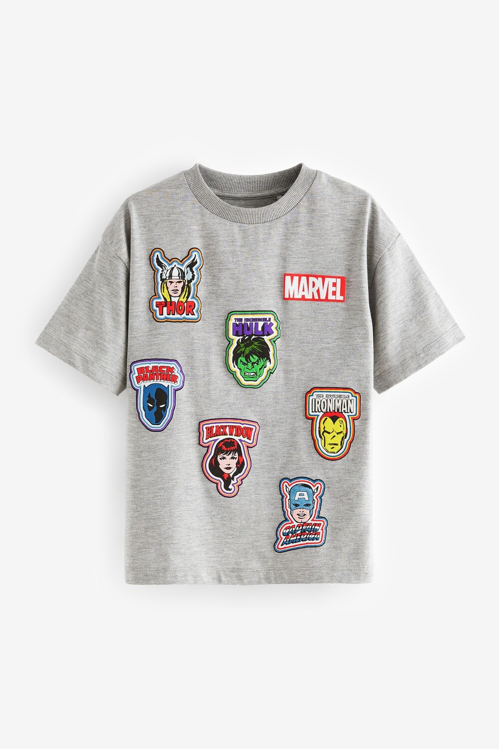 

Лицензионная футболка Marvel Avengers с короткими рукавами (3-16 лет) Next, серый
