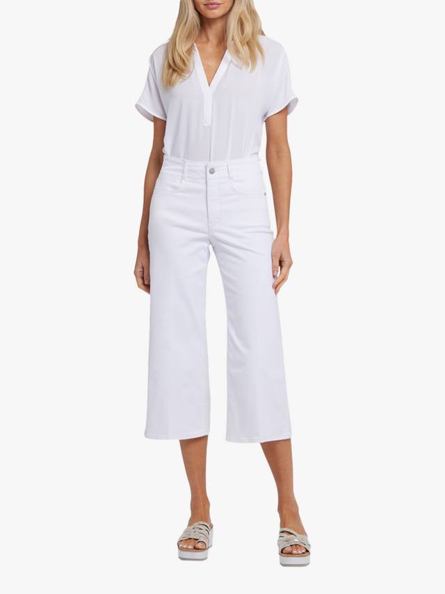 

Brigitte широкие капри джинсы NYDJ, Optic White