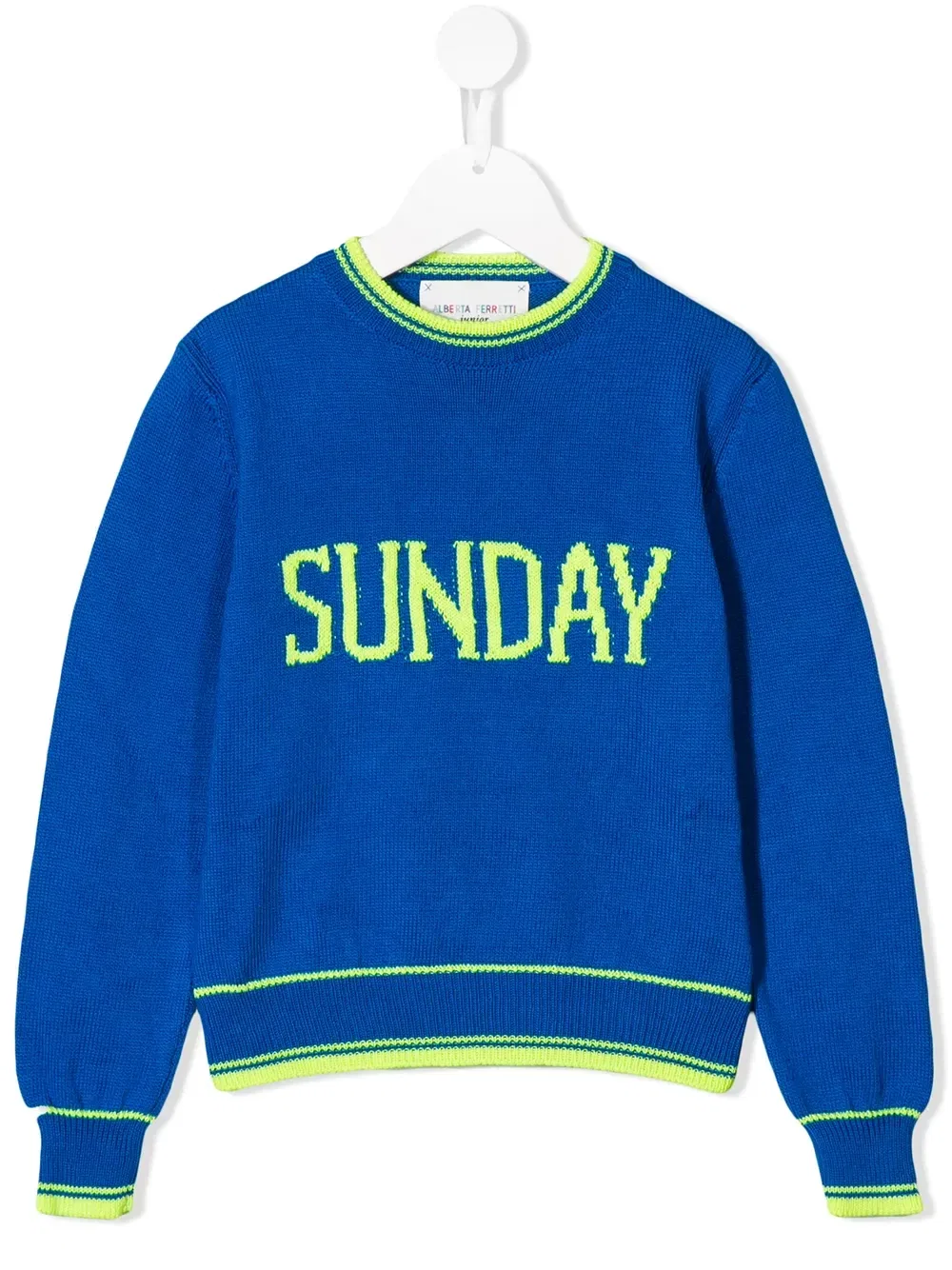Свитер с принтом Sunday Alberta Ferretti Kids, синий