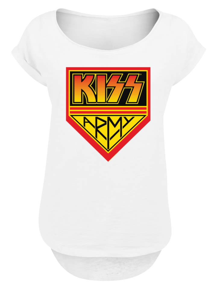 

Длинная футболка с логотипом Kiss Rock Band Army белого цвета F4NT4STIC, Белый, Длинная футболка с логотипом Kiss Rock Band Army белого цвета F4NT4STIC