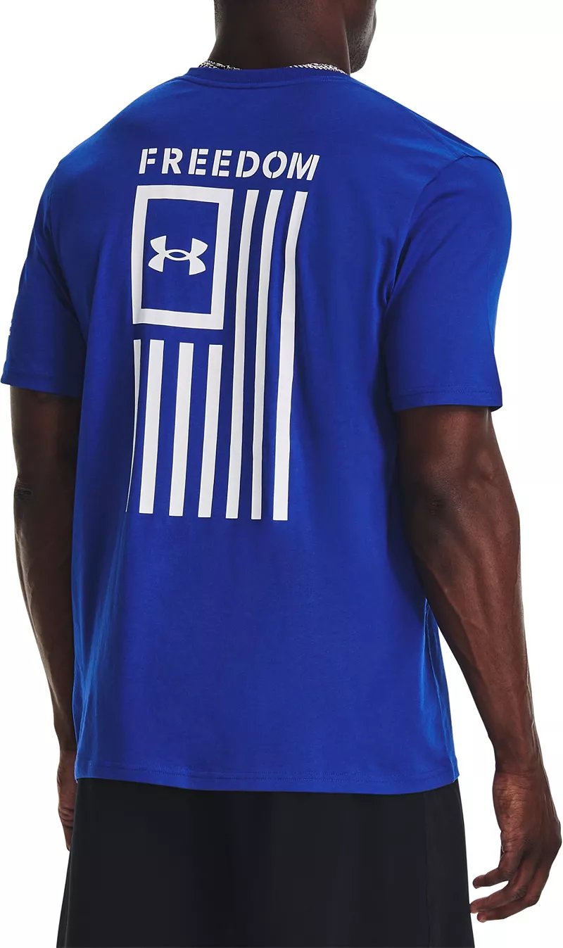 

Мужская футболка с изображением флага свободы Under Armour New, цвет Royal/White