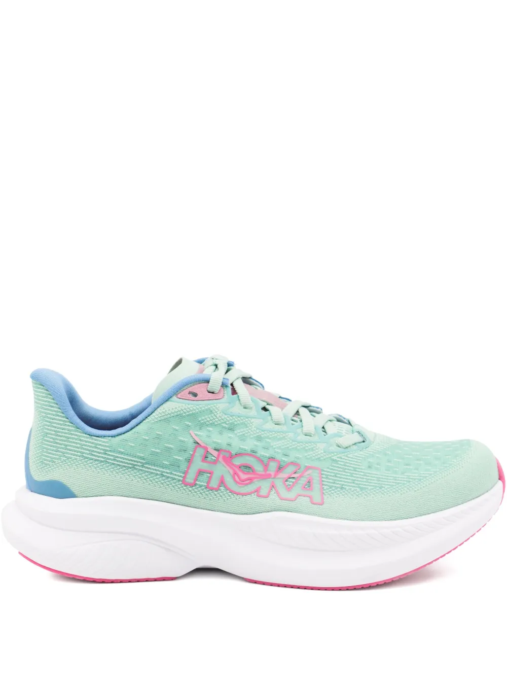 Кроссовки Mach 6 с логотипом Hoka, зеленый