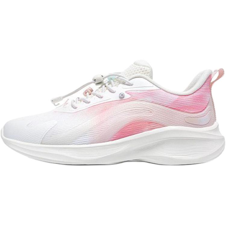 

XTEP Нескользящие и дышащие низкие детские кроссовки для бега из парусины белого/чисто-розового цвета