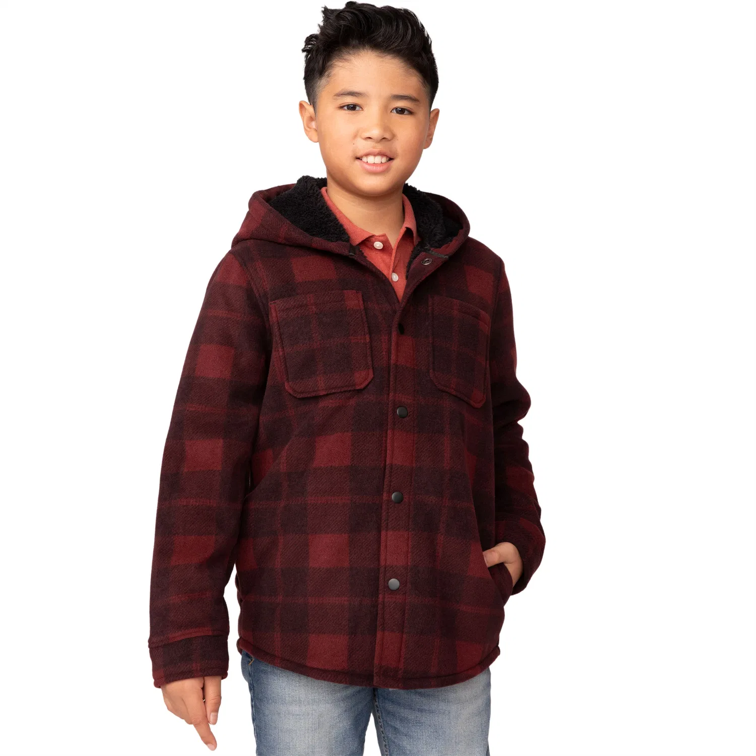 Куртка-худи Free Country Boys' Chill Out из флиса, Balm Plaid