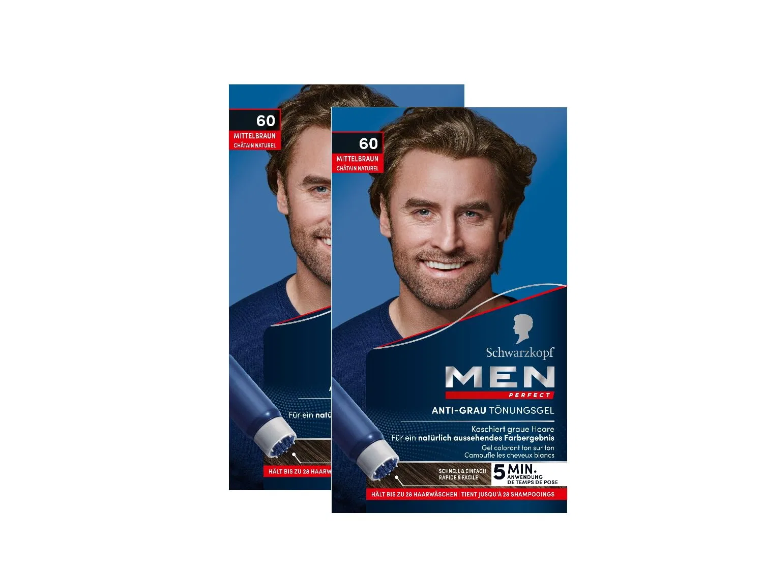 Мужской гель-краска для волос Anti-Grey Tint Gel 60 Medium Brown от Men Perfect Men Perfect