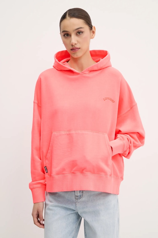 

Хлопковая толстовка Superdry, оранжевый