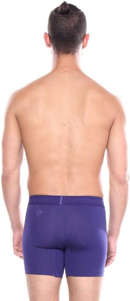 Мужское нижнее белье Calvin Klein, хлопковые боксеры с монограммой, Shilo Blue/Simmer Green Patch — фото 2