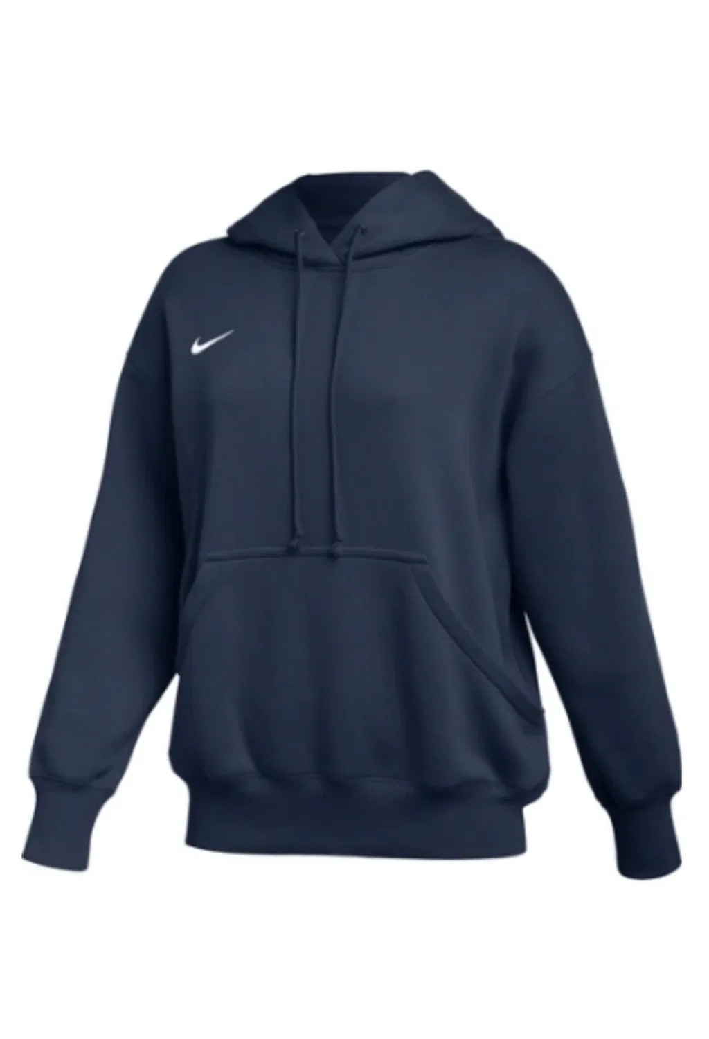 Женская флисовая толстовка с капюшоном Phoenix, темно-синяя/белая Nike, Navy/White