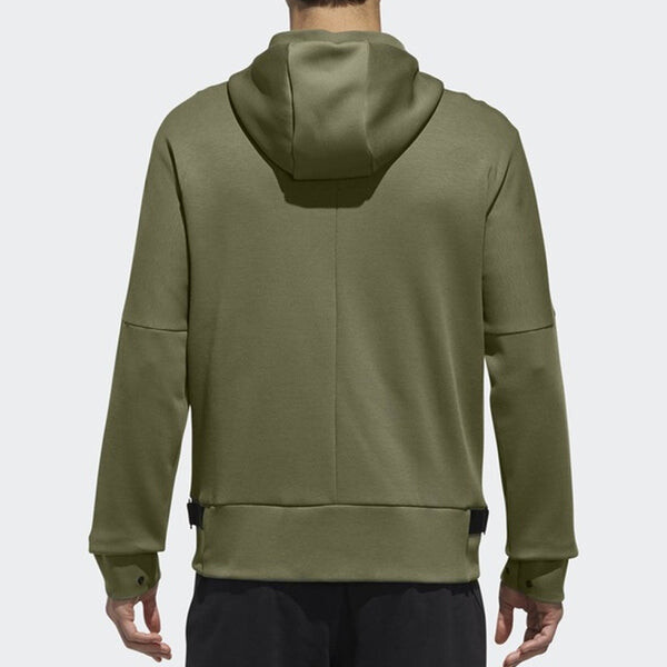 Куртка Men's adidas Martial Arts Series Knit Sports Hooded Jacket Military Green, зеленый — фото 3