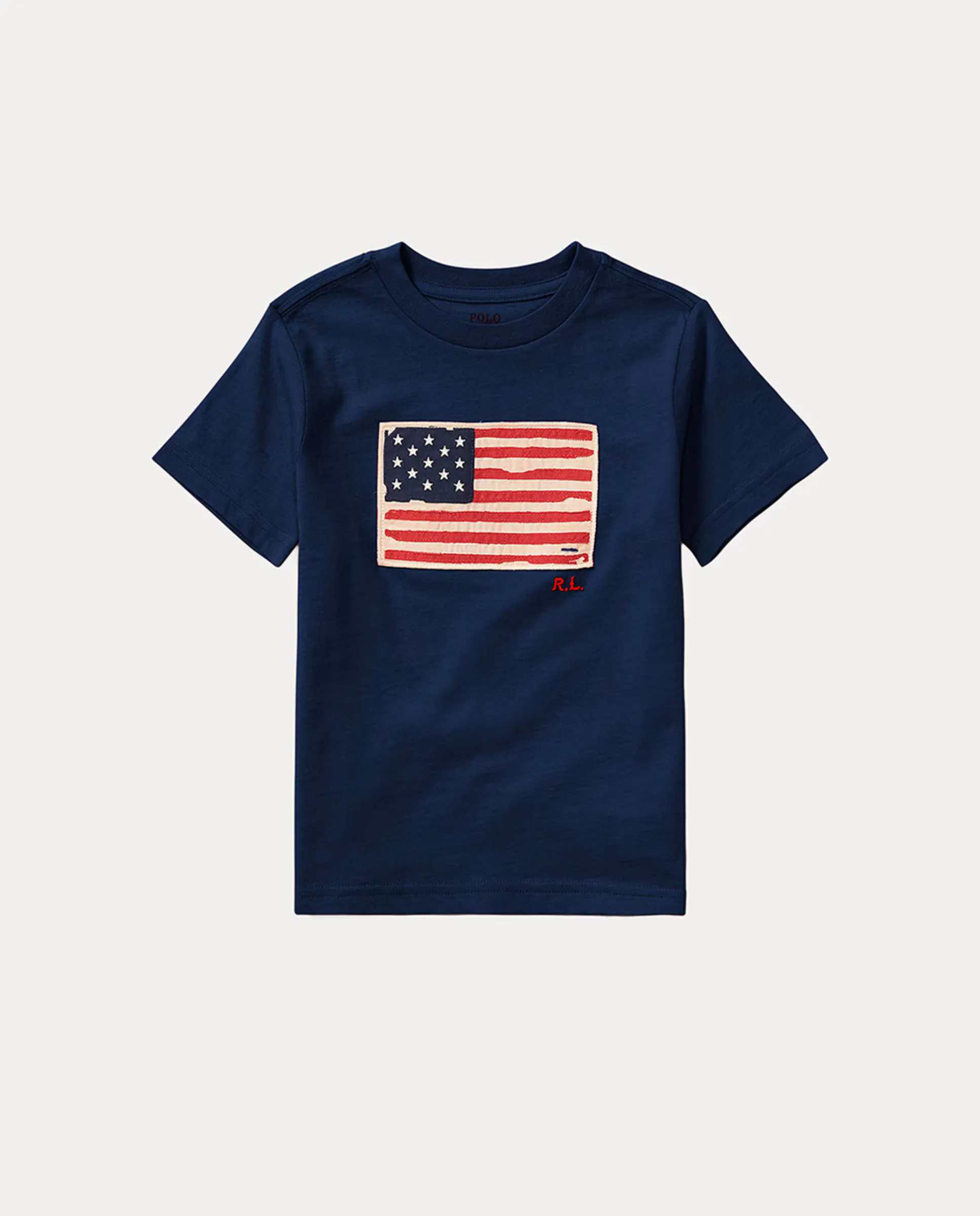 

Унисекс хлопковая футболка с флагом Polo Ralph Lauren, темно-синий