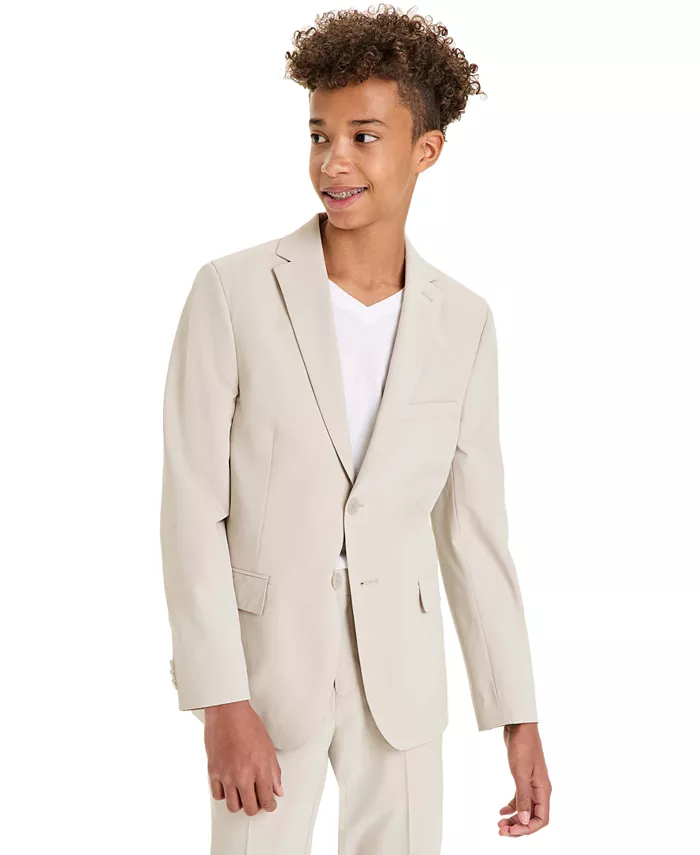 

Костюм из 2-х предметов Big Boys Slim-Fit Tech Stretch Kenneth Cole Reaction, коричневый/бежевый