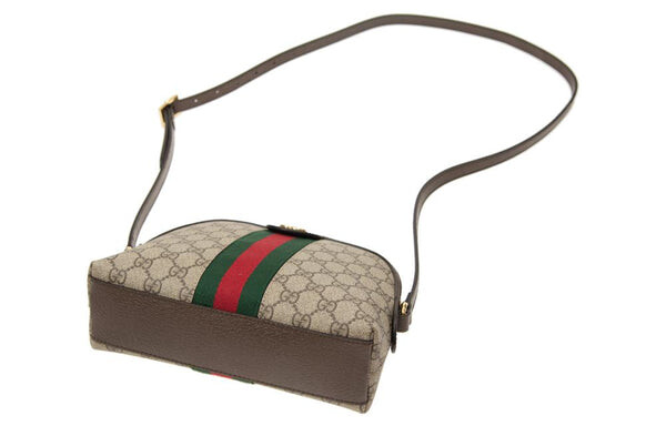 Сумка Gucci Ophidia GG Supreme через плечо, бежевая — фото 4