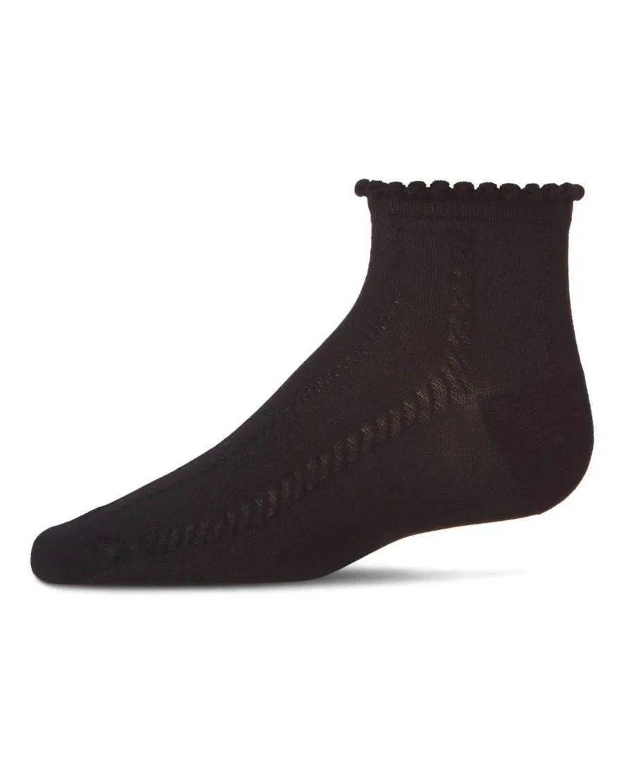 Детские носки-следки с узором Rope Stitch MeMoi, Black