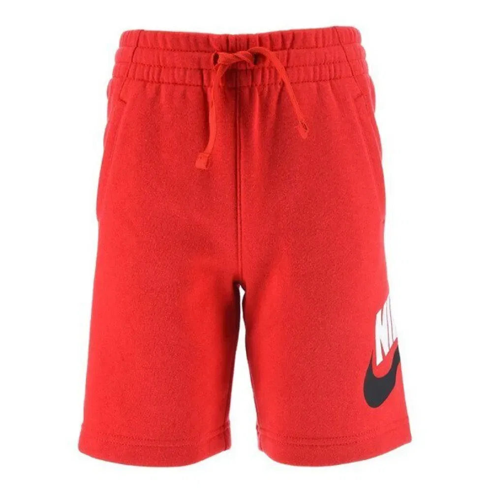 Детские шорты из футера с затяжками Nike Club Hbr Fit, Red
