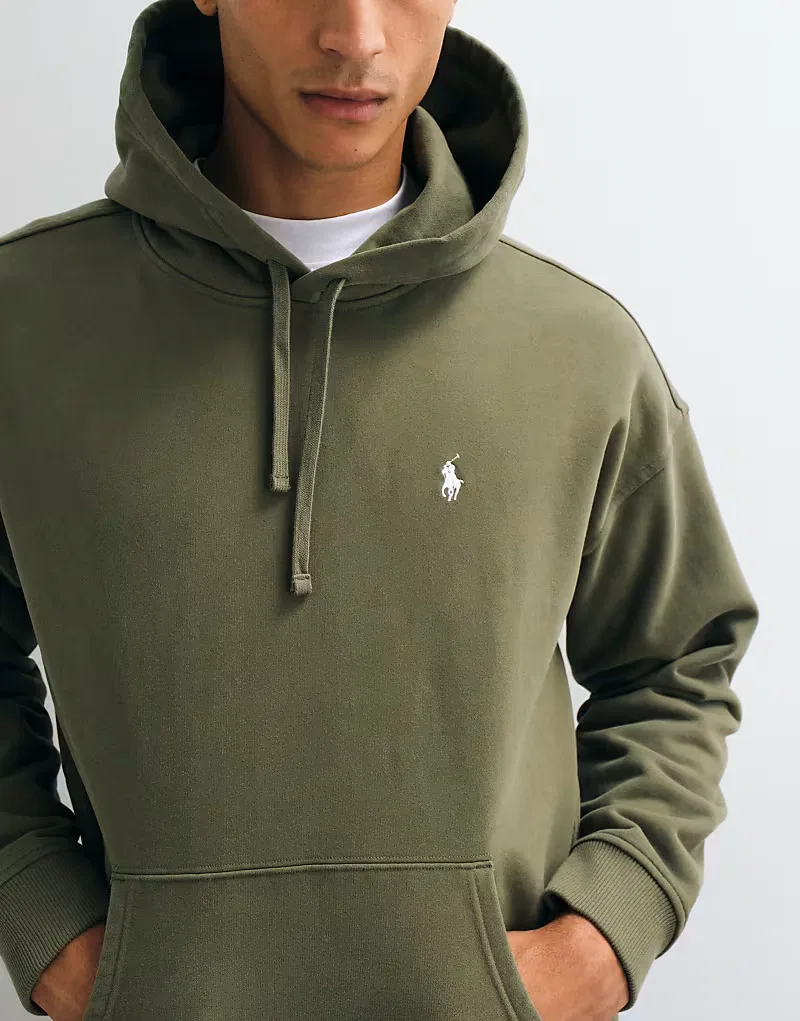 Толстовка Polo Ralph Lauren с логотипом на спине, хаки — фото 3