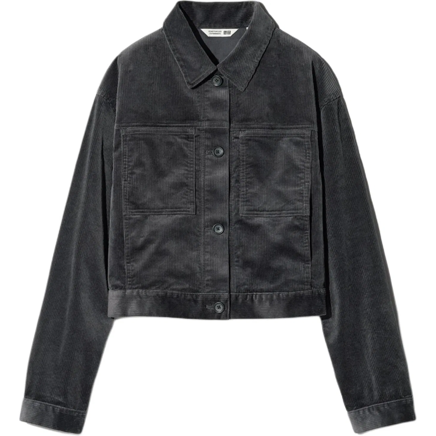 Женское пальто с лацканами UNIQLO, Dark Gray
