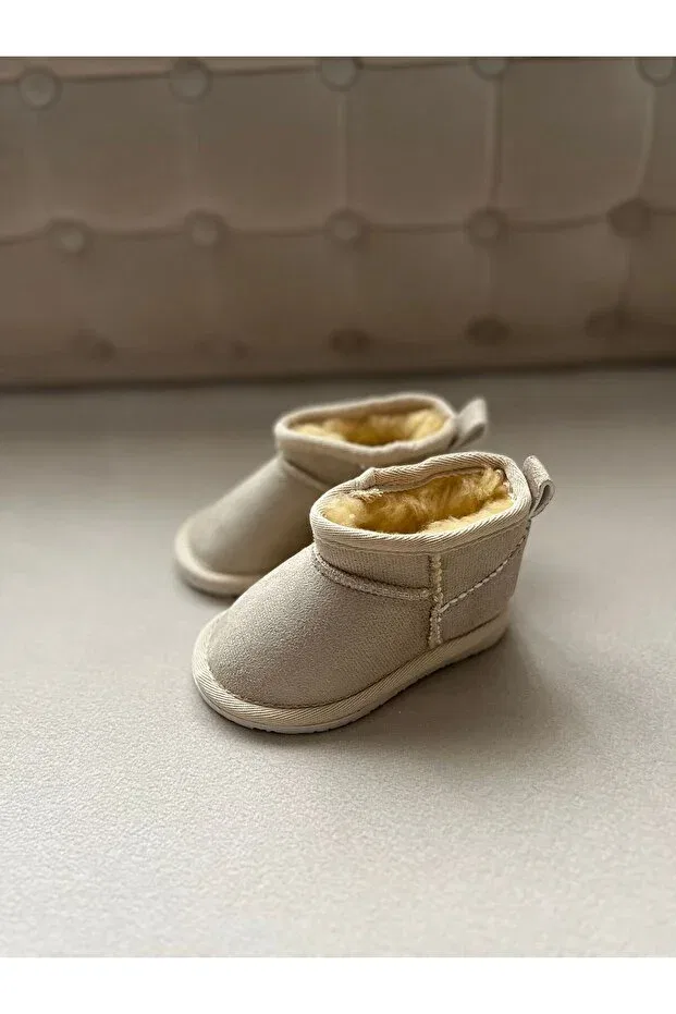 Детские ботинки для девочек на меху Eymen Kids, Beige