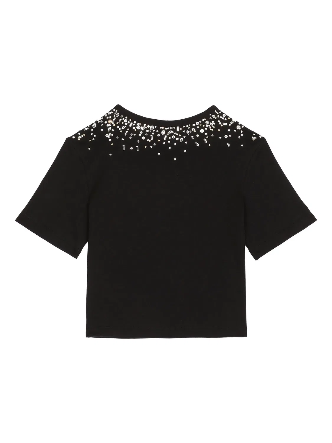 Футболка с ринestones от Dolce & Gabbana, черный — фото 2