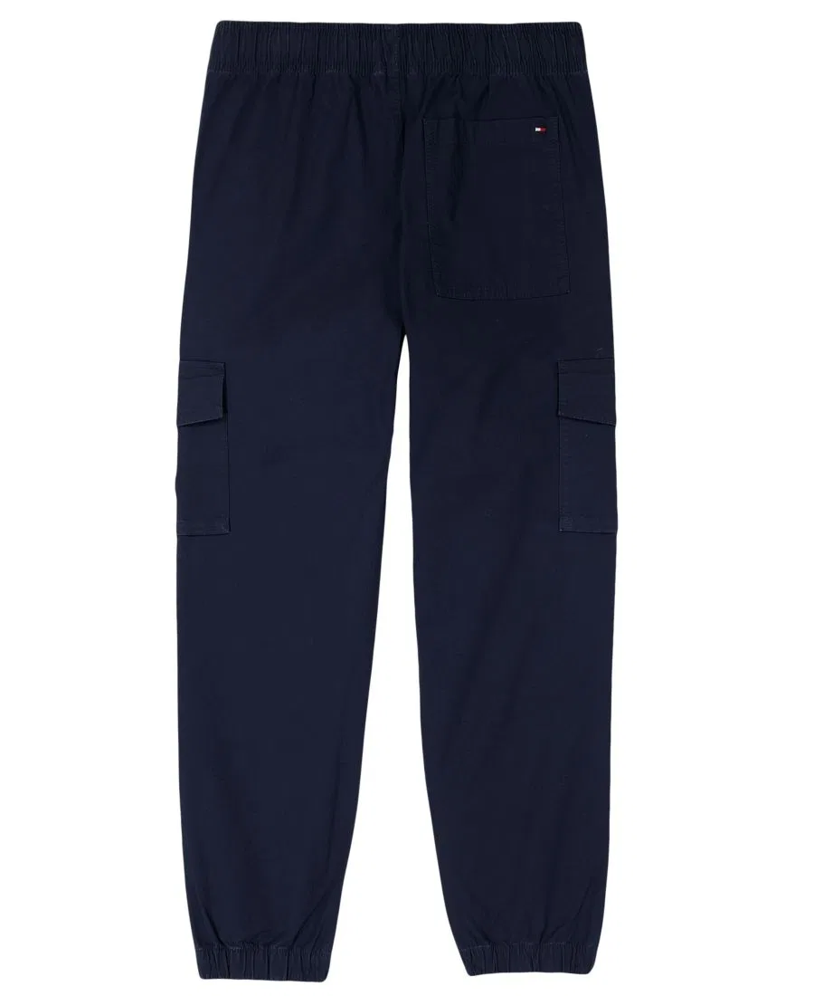 Штаны карго из саржи на резинке Logo Cargo Jogger Tommy Hilfiger, Navy Blazer — фото 2