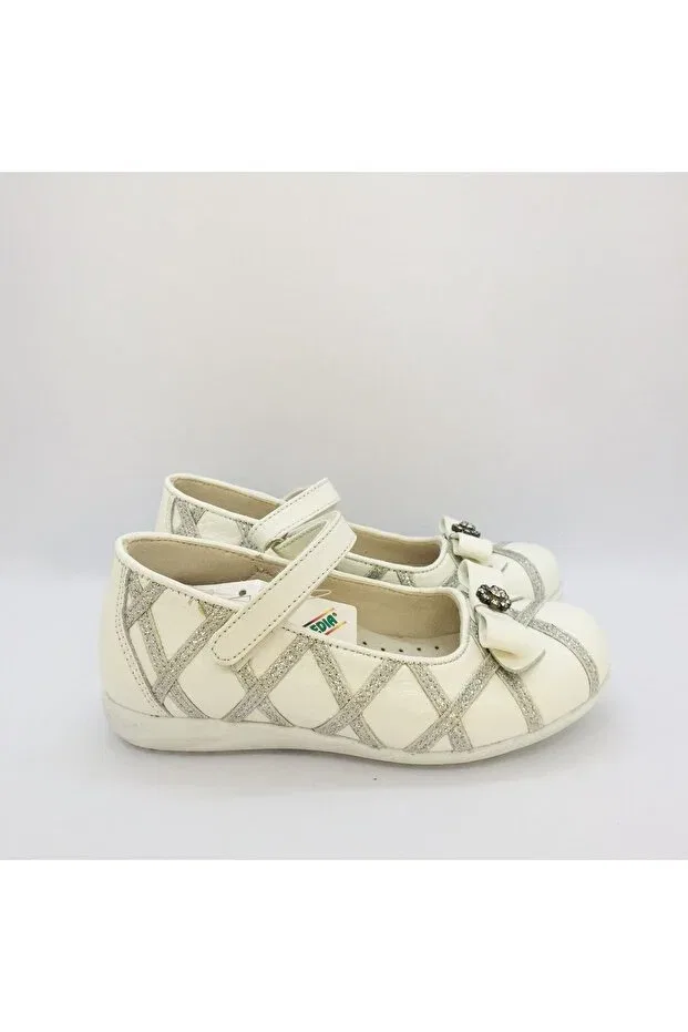 Детские балетки для девочек кожаные Ortopedia, White Patent Leather