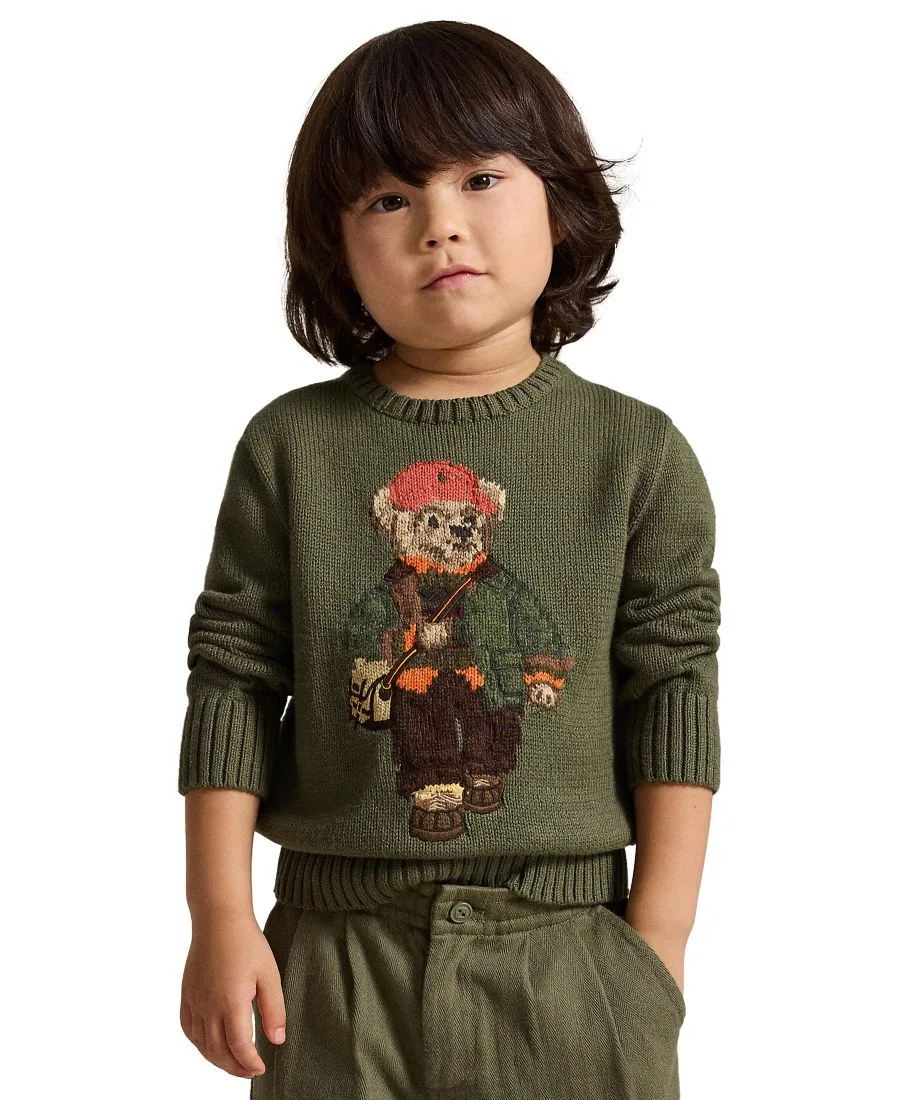 Свитер с интарсией Polo Bear Polo Ralph Lauren, Cruise Olive