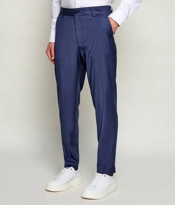 Мужские классические брюки tapered fit BOSS, Blu Marino — фото 3