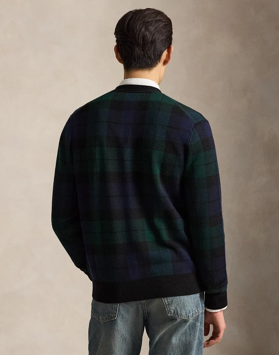 Вязаный кардиган Polo Ralph Lauren черного цвета — фото 4