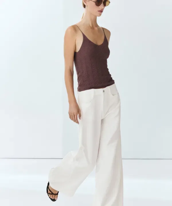 Широкие брюки Fluid, Massimo Dutti — фото 4