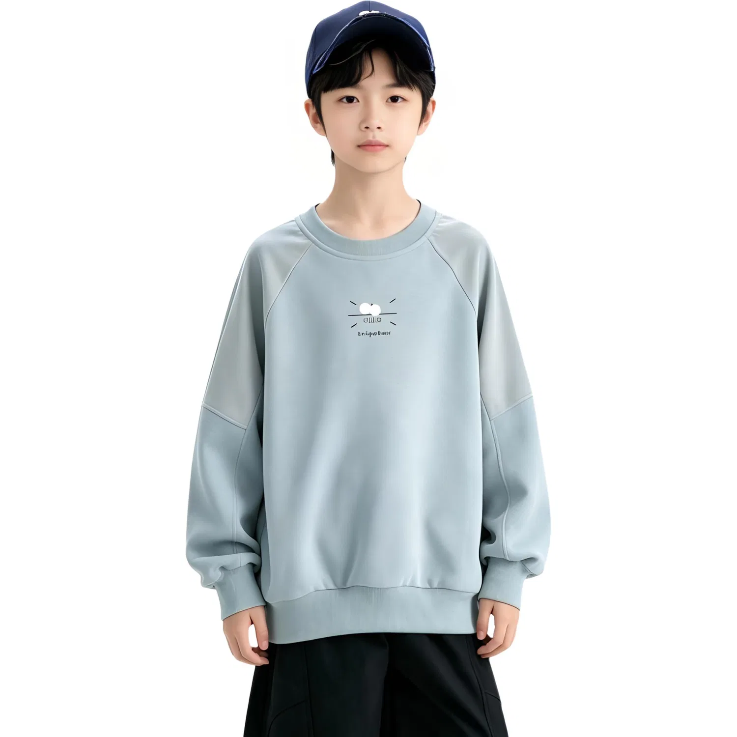 Детский свитшот с круглым вырезом CITY BOY MADALLO, Dark Maroon — фото 3