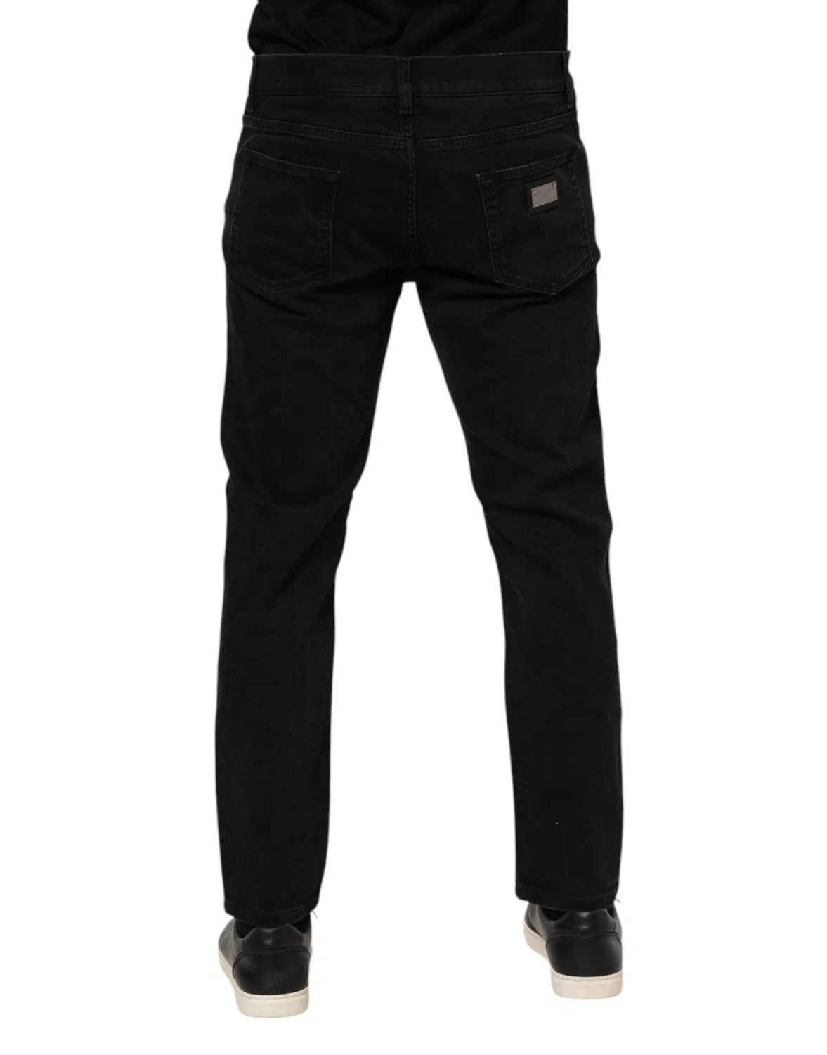 Мужские джинсы с логотипом Slim Fit Jeans Dolce & Gabbana, Black — фото 4