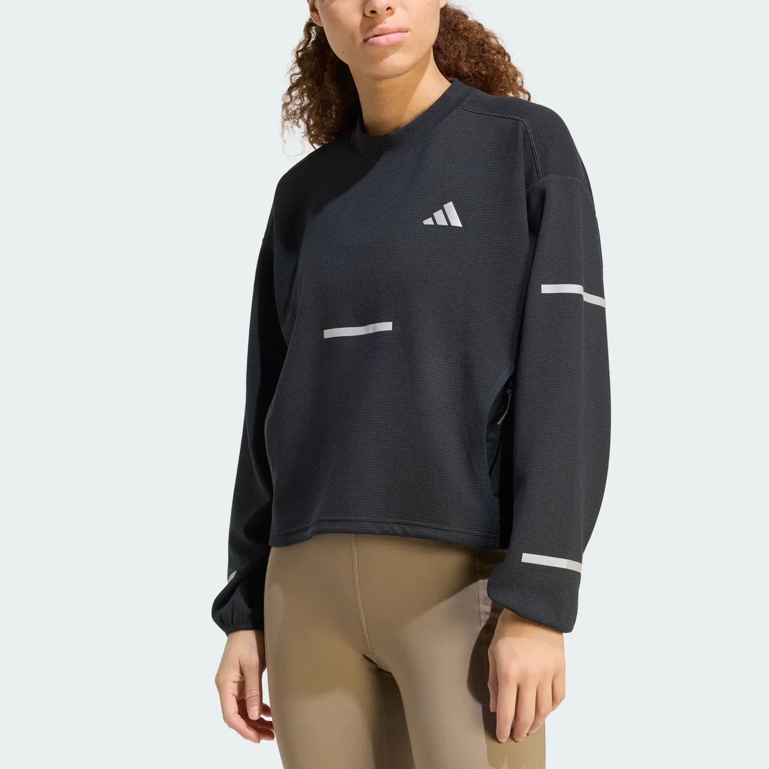 Женская футболка для бега с круглым вырезом Adidas, Black — фото 3