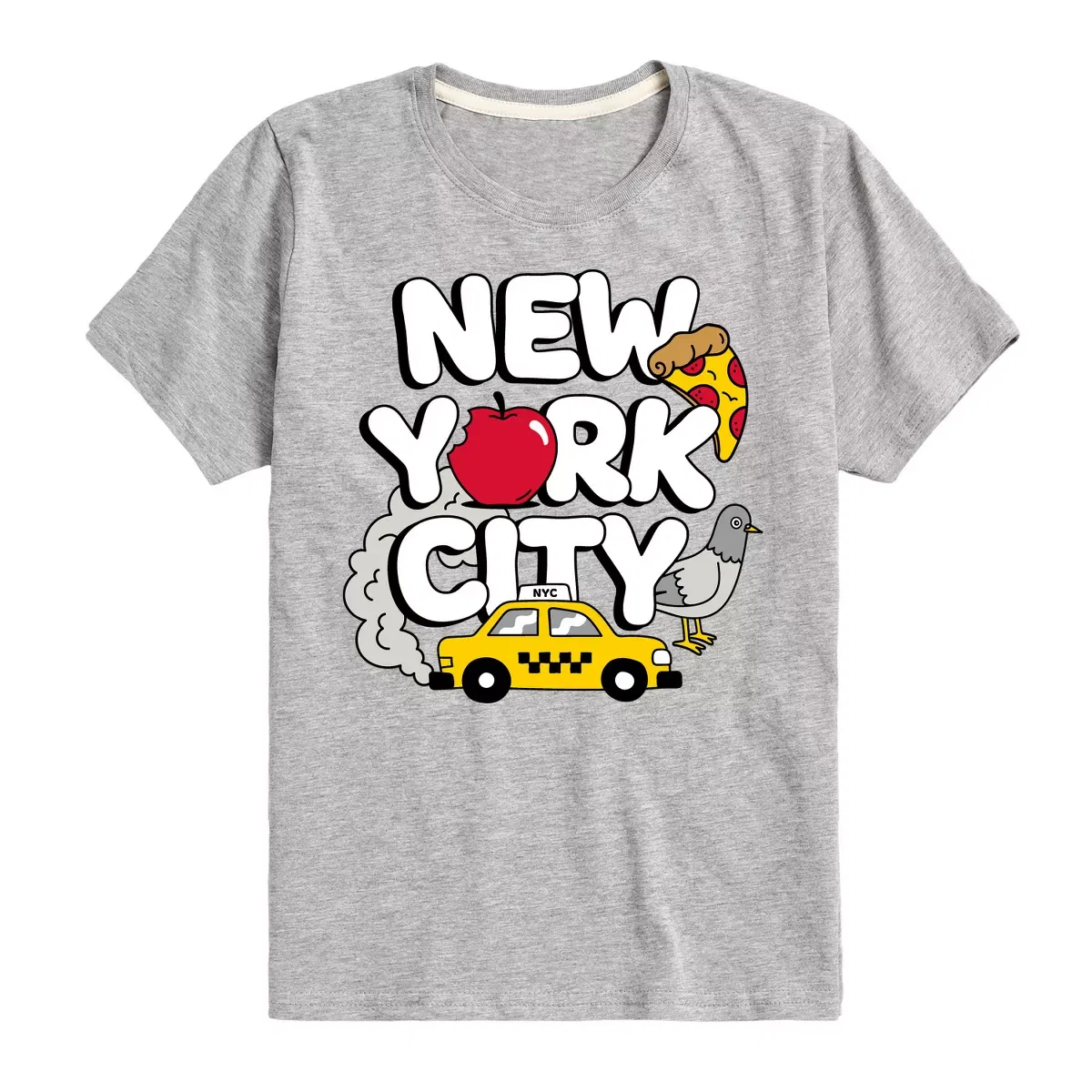 Детская футболка с коротким рукавом с принтом New York City Collage Instant Message, Navy