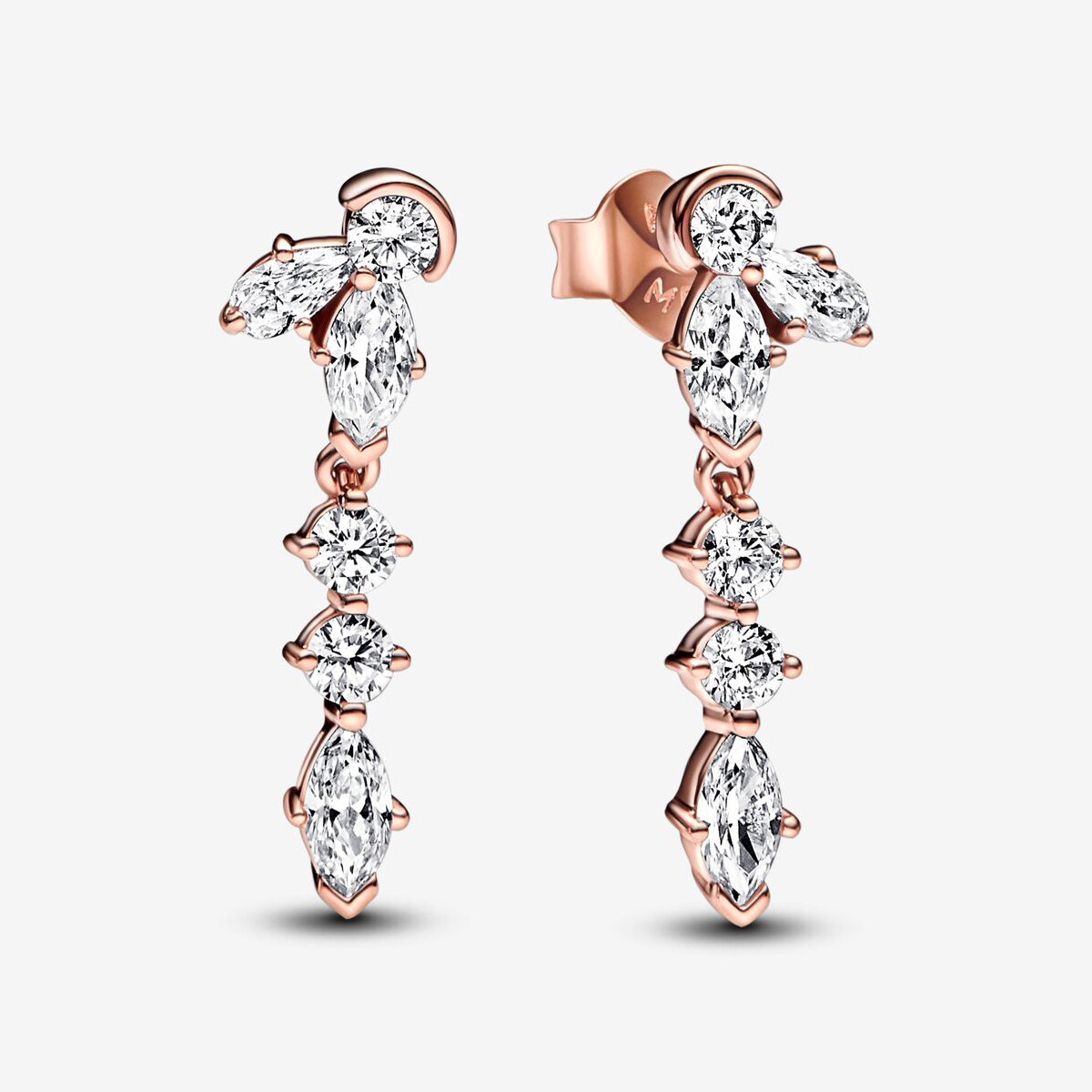 

Серьги Pandora Sparkling Herbarium Cluster, розовое золото