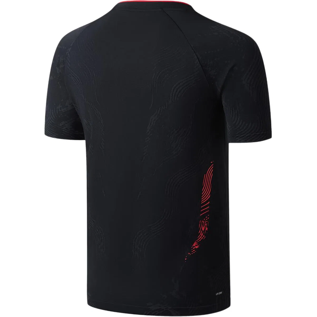 Детская футболка для бадминтона с круглым вырезом Black Li-Ning — фото 3