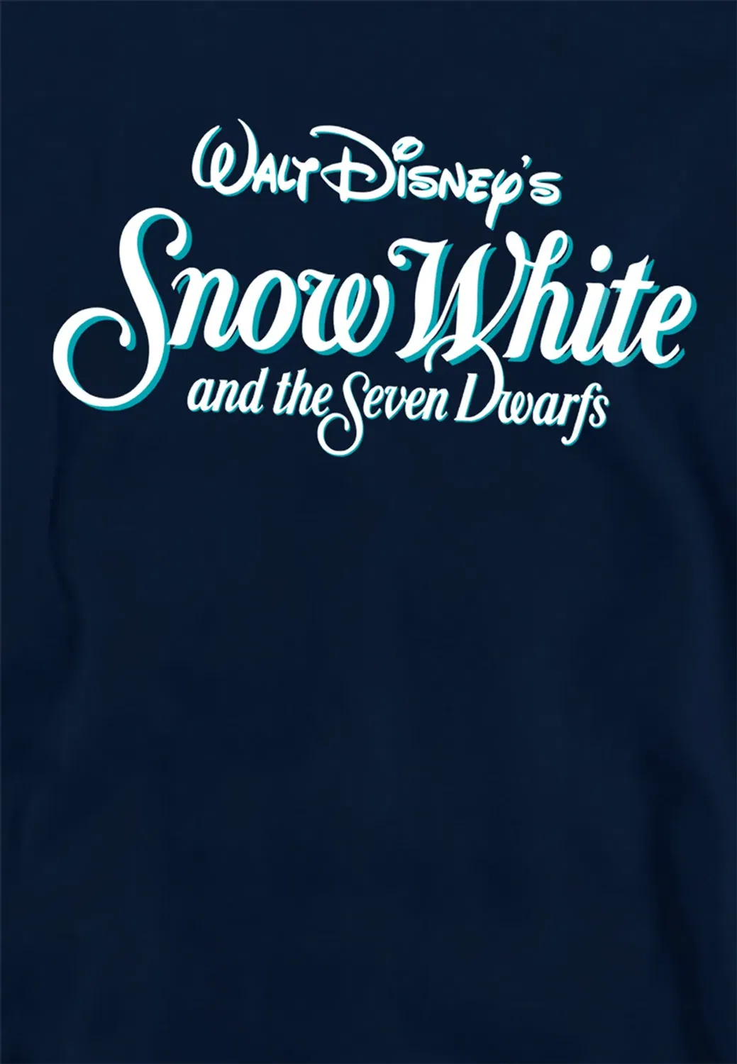 Детский худи с принтом And the Seven Dwarfs Logo Snow White, Navy — фото 2