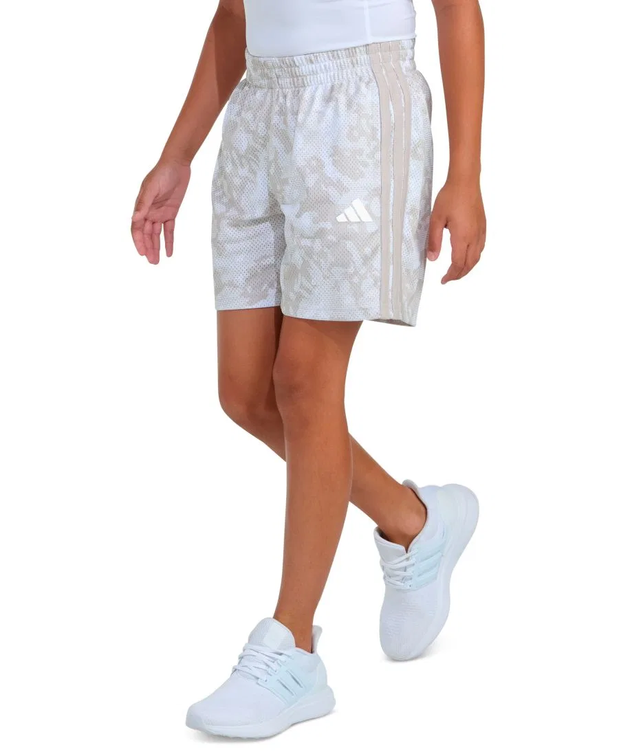 Шорты спортивные с принтом камуфляж, модель Camo Shorts adidas, White — фото 2