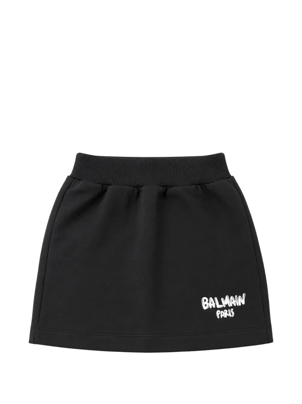 Эластичная мини-юбка с логотипом Balmain Kids, черный