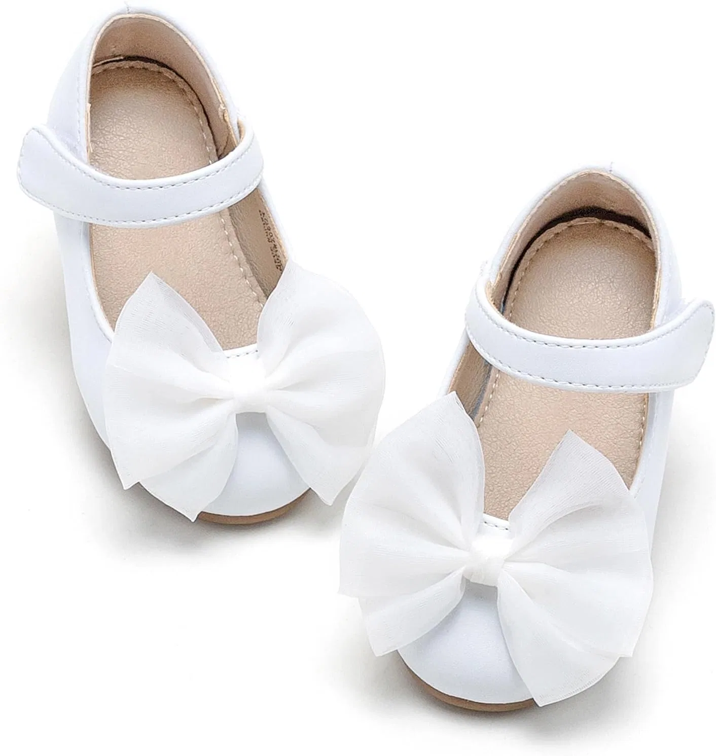 Детские балетки для девочек с бантом Mary Jane THEE BRON, Cloud White