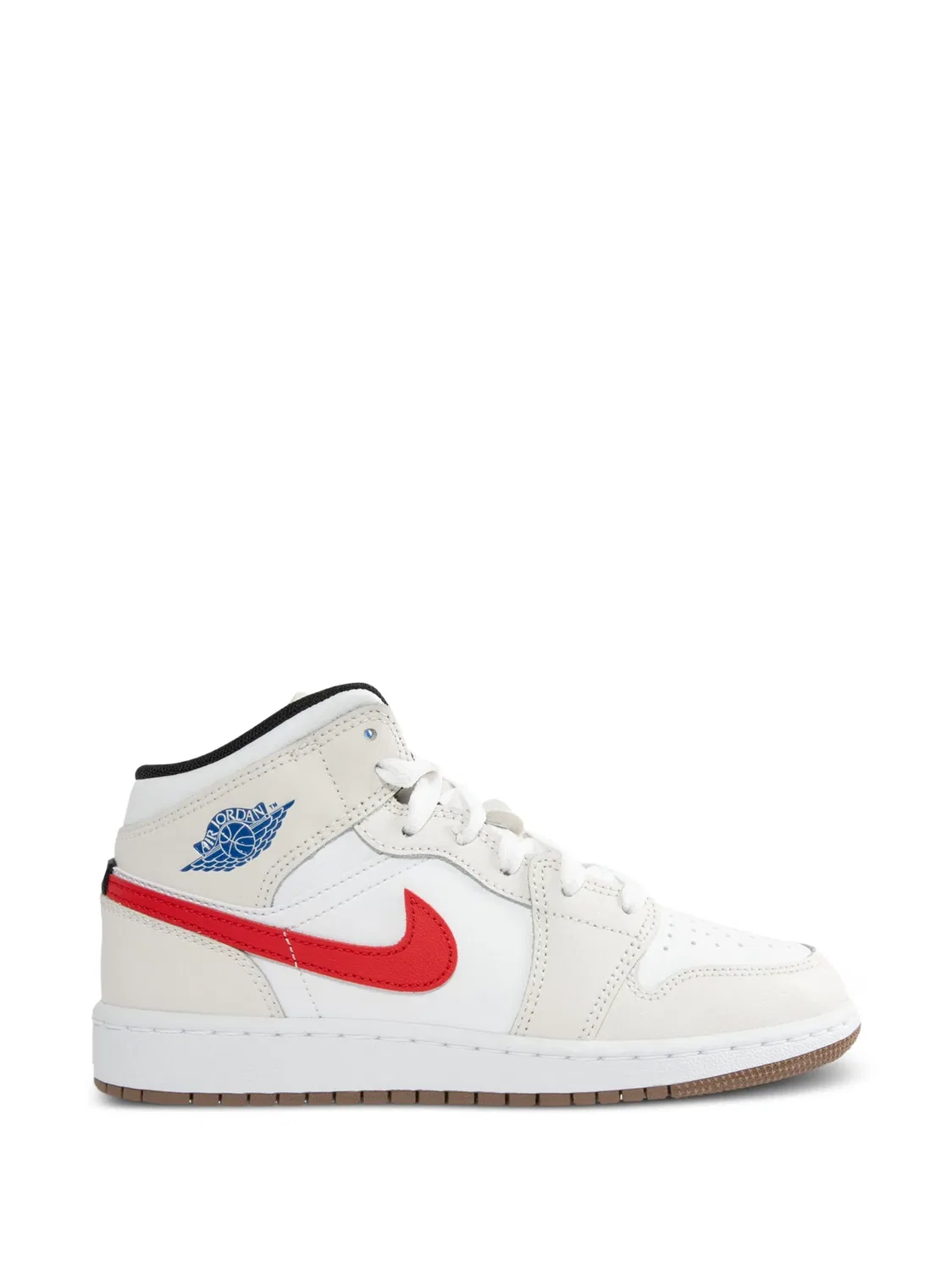 Кроссовки Air Jordan 1 Mid Jordan Kids, нейтральные цвета — фото 2