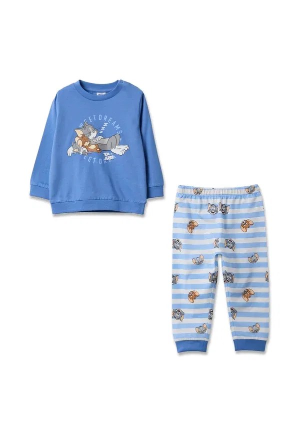 Пижамный комплект с принтом Tom and Jerry Ovs white, белый/синий
