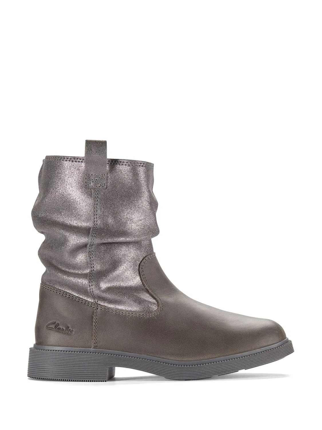 Ботинки детские Clarks Oaklyn Top K, кожаные, черные