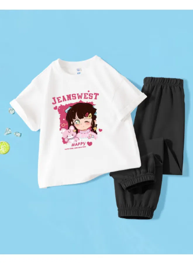 Jeanswest Комплект с коротким рукавом и брюками от комаров, белый