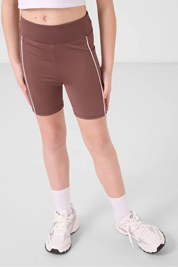 Детские леггинсы для девочек стандартной посадки Basic Tommy Life, Brown — фото 4