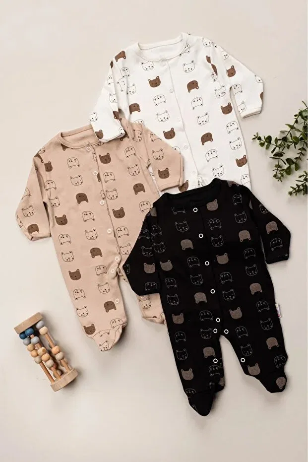 Детский комбинезон для мальчиков с принтом комплект из 3 предметов Enia Baby, Multicolor
