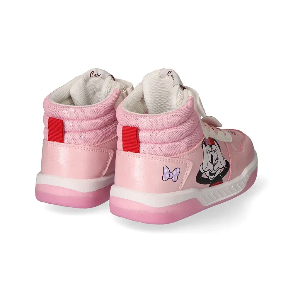 Детские кроссовки для девочек с подсветкой Minnie Disney, Pink — фото 3