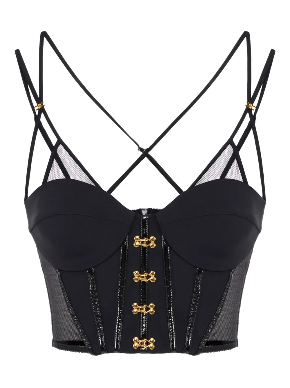 

Топ-корсет без рукавов Elisabetta Franchi, черный